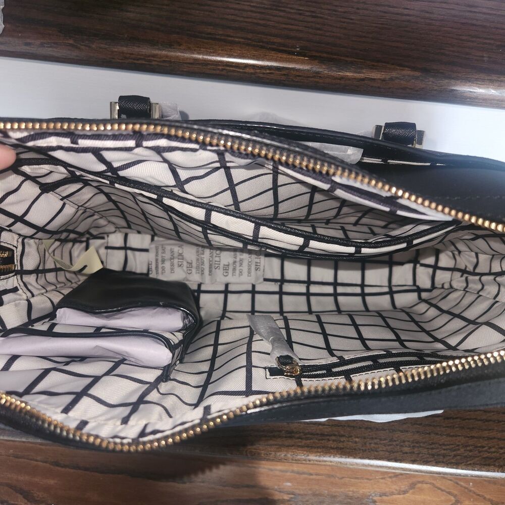 NEW Kate Spade 100% Leather 13 Inch Laptop Bag with Strap Black - Picture 7 of 8